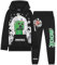 Minecraft Jungen Trainingsanzug Set, bequemer Jogginganzug mit Pullover & Hose (Schwarz/Grün, 13-14 Jahre)