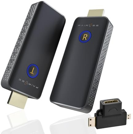 FAIRBEE Wireless HDMI Extender Kit - FHD 1080P Wireless HDMI for Streaming Video and Audio from Laptop/Projector/TV/PC, Plug & Play, 98FT/30M