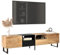 Moollyfox Mobile per TV con venature di legno, 180 cm, design ergonomico, colore: nero/legno naturale