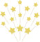 30 Stück Kleiner Stern Tortendeko Glitzer Glitzern Stern Cupcake Toppers Verlobung Hochzeit Kuchen Deko für Baby Dusche Geburtstag Party Kuchen Dekorationen Gold