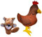 EHJRE Fingerpuppen Huhn für Geschichtenerzählen und Rollenspiele