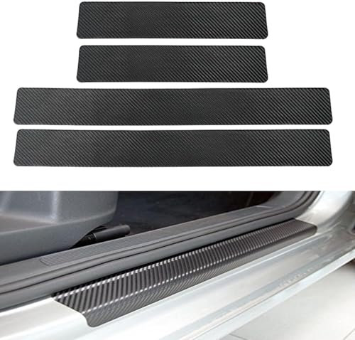 XZYNB Car Door Sill Protector for TESLA Model 3 2019-2025, Quality Carbon Fiber Threshold Waterproofing Non slip And Wear resistant