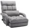 VEVOR Bodenstuhl Boden-Gaming Stuhl mit 5 einstellbaren Positionen & Rückenlehne, klappbarer Sofastuhl mit Armlehne für Erwachsene, Sofa-Liegebett mit Rückenkissen für Schlafzimmer, Grau