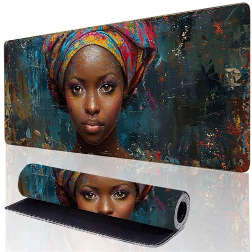 Mauspad Grau Gaming Mousepad XXL 100x50cm, Wasserdicht Schreibtischunterlage Mädchen, Verbessert Präzision und Geschwindigkeit, Genähten Kanten Desk Mat für PC Zubehör Gaming Schreibtisch Deko X9-V