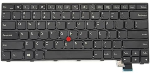 New Non-Backlit US Layout QWERTY Keyboard Replacement For Lenovo ThinkPad T460S, T470S Compatible with SN20L82340 with Frame & Mouse Pointer