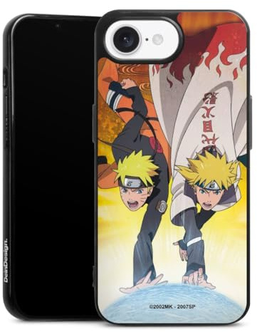 Silikon Hülle kompatibel mit Apple iPhone 16e 2025 Case schwarz Handyhülle Minato Namikaze Offizielles Lizenzprodukt Naruto Shippuden