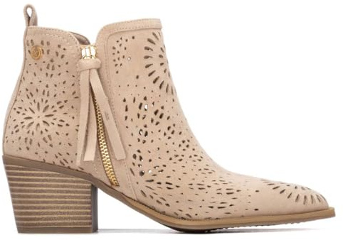 XTI - Cowboystiefel Camper Boots Damen Beige - Bequeme und vielseitige Schuhe - Casual Mode - Modell 14532702 (Größe 40)