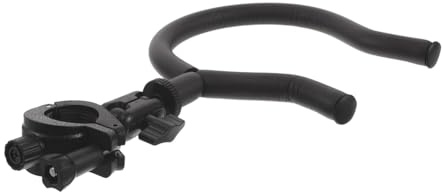 GALPADA Metal Instrument Clamp Guitar Hanger with Sponge Covered Hook for Electric Guitar and Ukulele, Lightweight Portable Design Compatible with Mic Stand for Stage and Home Use