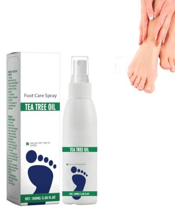 FußSpray, Fußpflege Spray, Tea Tree Oil Fußpflege-Spray, lindert das Gefühl von müden Füßen, Schuh und Sockengeruch lang anhaltende Frische, Für Nagel und Fußpfleges, Fußspray Pflege, FußGeruchsspray