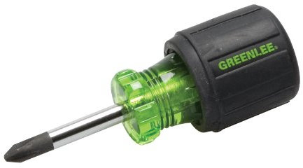 Greenlee 0153-32C Stubby Screwdriver, Phillips Tip, No.2 by 1-1/4-Inch
