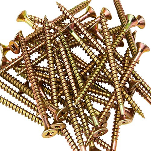 Forgefix MPS575Y FORMPS575Y CSK ST ZYP Mehrzweck-Pozi-Schraube, 5,0 x 75 mm, 100 Stück, gelb, 5.0 x 75mm