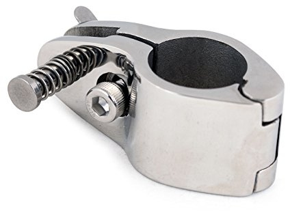 Gelenk Scharnier Rohrschelle klappbar für 22 mm Rohre Gabel Bimini | Für die Montage von Sprayhoods & Rohrdurchmesser 22 mm | Länge: 65 mm | Gabelgelenk aufklappbar