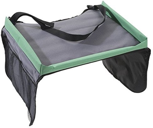 1 x DINO Reisetisch für Kindersitz mit Netztaschen Spieltisch Auto Kinder Tisch Spielzeug Maltisch Aufbewahrung Organizer Camping Urlaub Reise Ablage