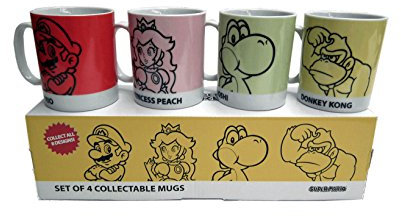 Super Mario - Set de 4 Mugs à Collectionner