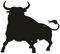 1 Aufkleber Stier links I kfz251 I 11 x 10 cm groß I EL Toro I Auto-Sticker I Wohnmobil Notebook Laptop I Spanien Espana I Bulle I UV-beständig und wetterfest I Madrid I Barcelona I Mallorca I