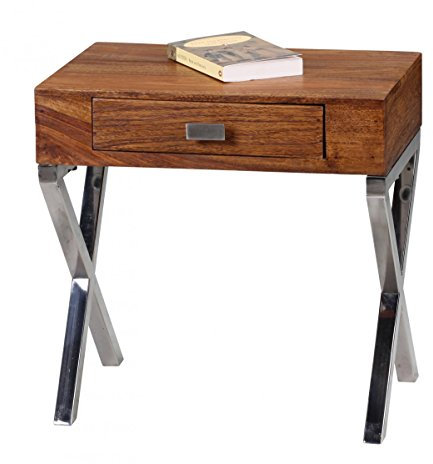KADIMA DESIGN Massivholz Nachtkonsole Gena Schublade Nachtkästchen Nachttisch Nako