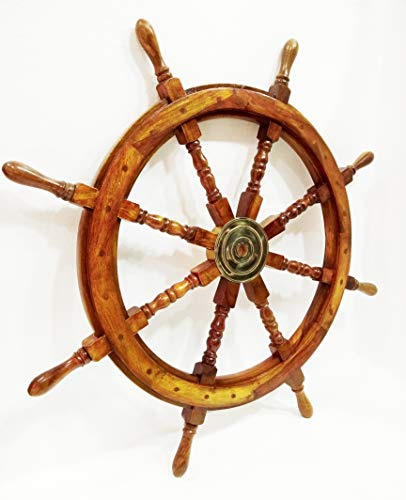 Steuerrad aus Holz, 91,4 cm, maritimes Schiff, Piratenkapitän, Wanddekoration