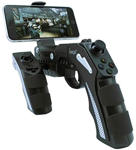 CSZH PUBG Mobile Contrôleur Manette Controller téléphones Android iOS 4.5-7 Pouces Manipulateur de Jeu Original Phantom Shox Blaster Conception de Pistolet de Jeu Bluetooth 3.0 pour Android VR PC