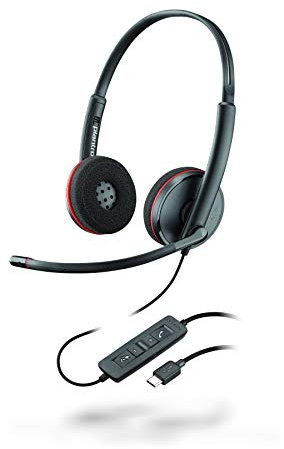 Plantronics Blackwire C3220 Stereo USB-C Headset - Black
