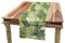 ABAKUHAUS Frühling Tischläufer, Tropic exotische Palmen, Esszimmer Küche Rechteckiger Dekorativer Tischläufer, 40 x 300 cm, Grün Ecru