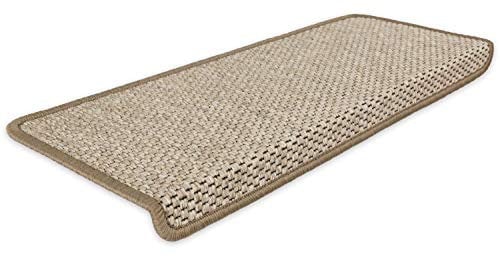 Kettelservice-Metzker Stufenmatten Treppenmatten Göteborg Rechteckig Hellbraun 18 Stück im Set