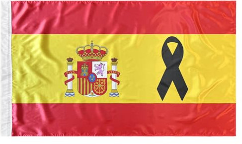 Durabol Bandera España Con Escudo Con Lazo 150 x 90 cm Satén