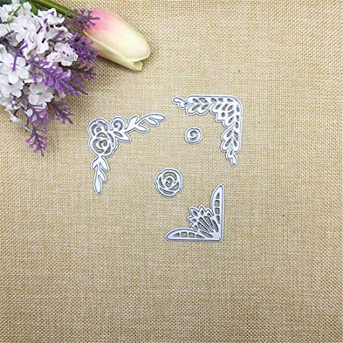 GIVBRO Stanzschablonen mit Spitzen-Ecken, Metall, Prägeschablone für Kartenherstellung, Scrapbooking, DIY, Album, Papierkarten
