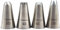 Tumtanm #1M #2D #4B #6B Large Piping Nozzles, 4 pcs Stainless Steel Seamless Icing Piping Tips Set for Cupcakes and Baking