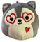 Squishmallow s Offizielles Kellytoy 8,9 cm Clip-On Tasche Schlüsselanhänger Rucksack Clips Squishy weiches Plüschtier Tier (Ryan Husky (Valentine Squad))