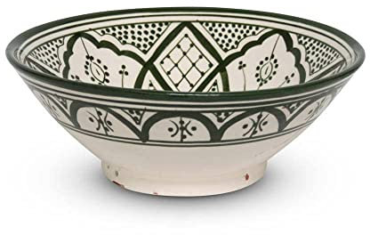 Bol marocain vert Nakhil Mya Ø 25 x 10 cm | Safaary