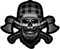 Samunshi Lumberjack Skull Totenkopf Aufkleber Autoaufkleber für Motorrad Fahrrad Roller oder Auto Sticker Schädel Totenschädel Holzfäller (10x8cm Lumberjack Skull Totenkopf)