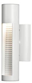 Konstsmide Outdoor Wall Light Mains Powered/Udine Down/LED High Power 1 x 12 W Lamp/Clear Acrylic/Aluminium/IP44/Outside Light White