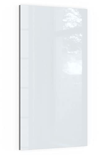 DEQORI Glas-Magnettafel | 50x100 cm groß | Unifarben - Hellgrau | Memo-Board aus Glas | Magnetboard inkl. Magnete, Stift & Tuch für Küche & Büro | Tafel magnetisch & beschreibbar