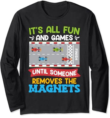 Auto Spielzeug It's all Fun and Games Slot Car Autohobby Langarmshirt
