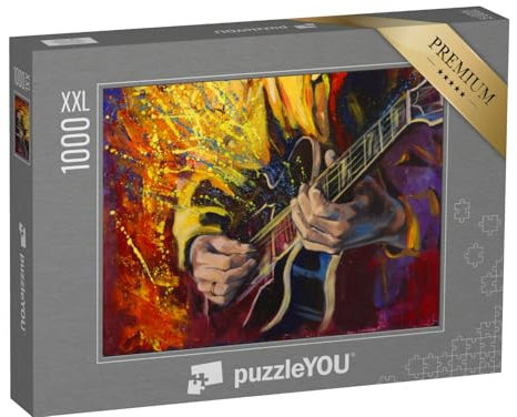 Puzzle 1000 Teile XXL „Jazz-Gitarristen Hände“ – aus der Puzzle-Kollektion Kunstwerke, Kunst & Fantasy