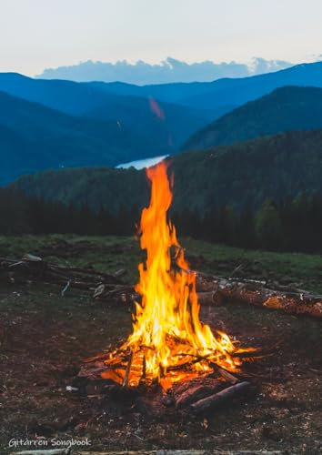 Mein Gitarren Songbook ( Tabs): 50 leere Notenblätter für Tabs für eigene Lieder + Inhaltsverzeichnis + Akkordtabellen + Quintenzirkel + Notizen