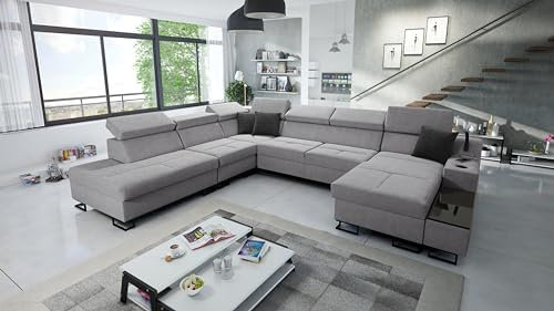 IM SOFA XXL Couch Sofagarnitur Ecksofa in U-Form Wohnlandschaft ALICANTO X Links/rechts Farbe wählbar TOP Qualität