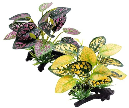 M2cbridge Lot de 2 plantes artificielles en plastique pour aquarium