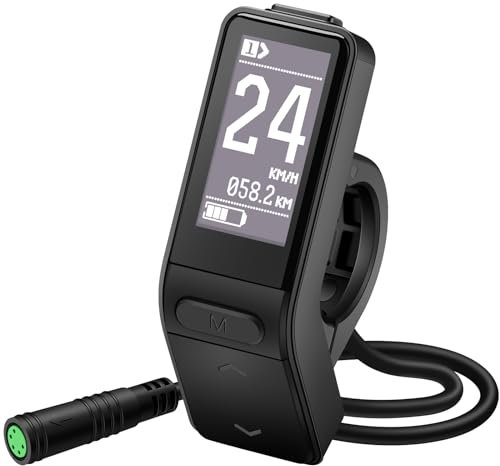 E-Mangue 5 Pin Female Ebike LCD Display für BAFANG BBS01B BBS02B BBS HD UART Protokoll Mid Drive Motor, Electric Bicycle Display Fahrrad Computer mit 0-9 PAS