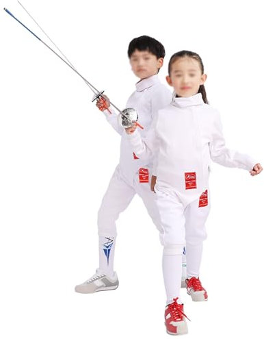 DJJYCTNM Fechtuniformanzug, Hose, Jacke, Weste, Set für Foliendegensäbel (Color : Right Hand, Size : 54#)
