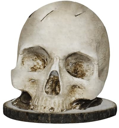 Totenkopf Messerhalter, Horror Totenkopf Messerblock, Horror Kopf Form Messerständer, Küchen Messer Aufbewahrungsregal Organizer für Küchenhelfer Heimdekoration