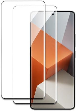2 Piezas Vidrio Templado Protector Pantalla para Xiaomi Redmi Note 13 Pro Plus, 3D Cobertura Completa Templado, Ultra HD, Sin Burbujas, Anti Arañazos, Fácil Instalación