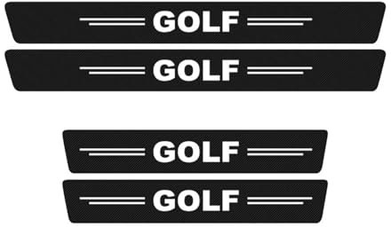 Generisch 4 Stück Auto Einstiegsleisten Schutzfolie Kohlefaser Türschweller Aufkleber für Golf