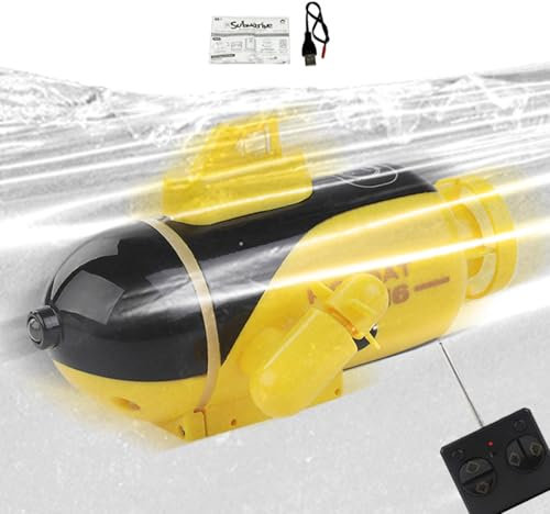 Teksome Ferngesteuertes U-Boot, RC-U-Boot für Kinder,Modell Elektronisches Wasserspielzeugboot - Wasserfestes, über USB wiederaufladbares elektrisches Schwimm-Tauch-U-Boot für Badewannen, Aquarien,
