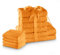 AmeliaHome Handtuch Set Orange 4 Gästetücher 30x50 cm 4 Handtücher 50x100 cm und 2 Duschtücher 70x140 cm 100% Baumwolle Qualität Saugfähig Amari