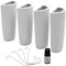Keramik Luftbefeuchter halbrund für Heizkörper 4er Set - 19 x 9 cm - Wasserverdunster zum Einhängen an Heizkörpern - Universal Raumbefeuchter Wasser Verdampfer kabellos