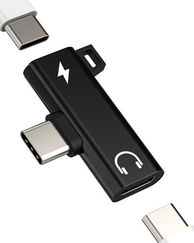 Adattatore USB C Cuffie e Ricarica(2 in 1)DAC Aux Audio Jack Cavo per Apple iPhone 16 15 pro max Splitter Auricolari Accessori Tipo C Caricatore Type-c Headphone compatibile per Samsung Caricabatteria