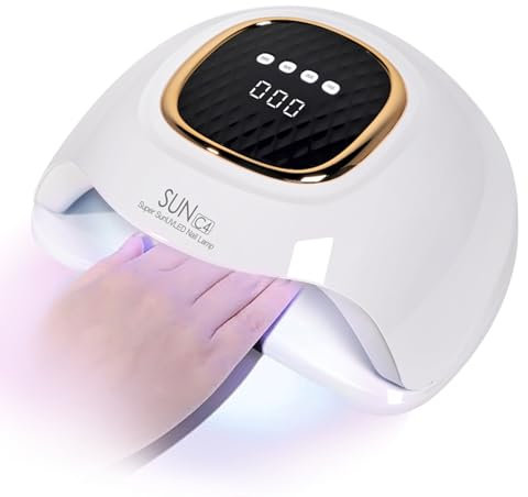 248W UV Nail Lamp Gel Nail Lamp UV Dryer with 63 Beads for Gel Nails LED Nail Lamp, Automatic Sensor and 4 Timer Settings Perfect for Home and Salon Use Professional Quality Nail Dryer (C4)