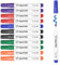 maxtek Whiteboard Marker, 12 Whiteboard Stifte Abwischbar, Rundspitze, ca. 2mm Linienbreite, Trocken und Rückstandsfrei Abwischbar von Whiteboards, Hohe Qualität, Set mit 6 Farben