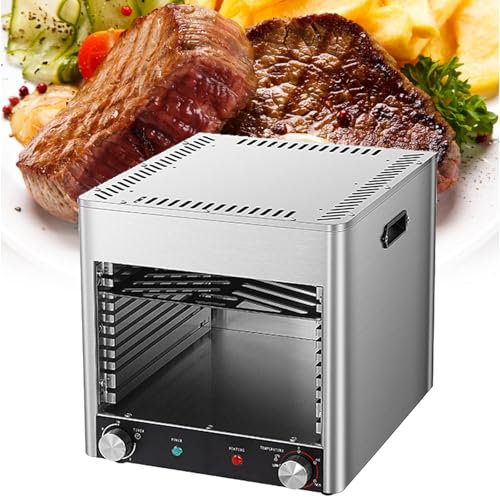 Asador EléCtrico Comercial Para Carne De 1700 W 3400 W, Parrilla Comercial Para Carne De Interior, Horno EléCtrico De Temperatura Constante De 800 °C, Temperatura De Tiempo Ajustable,NPJ-004-220V